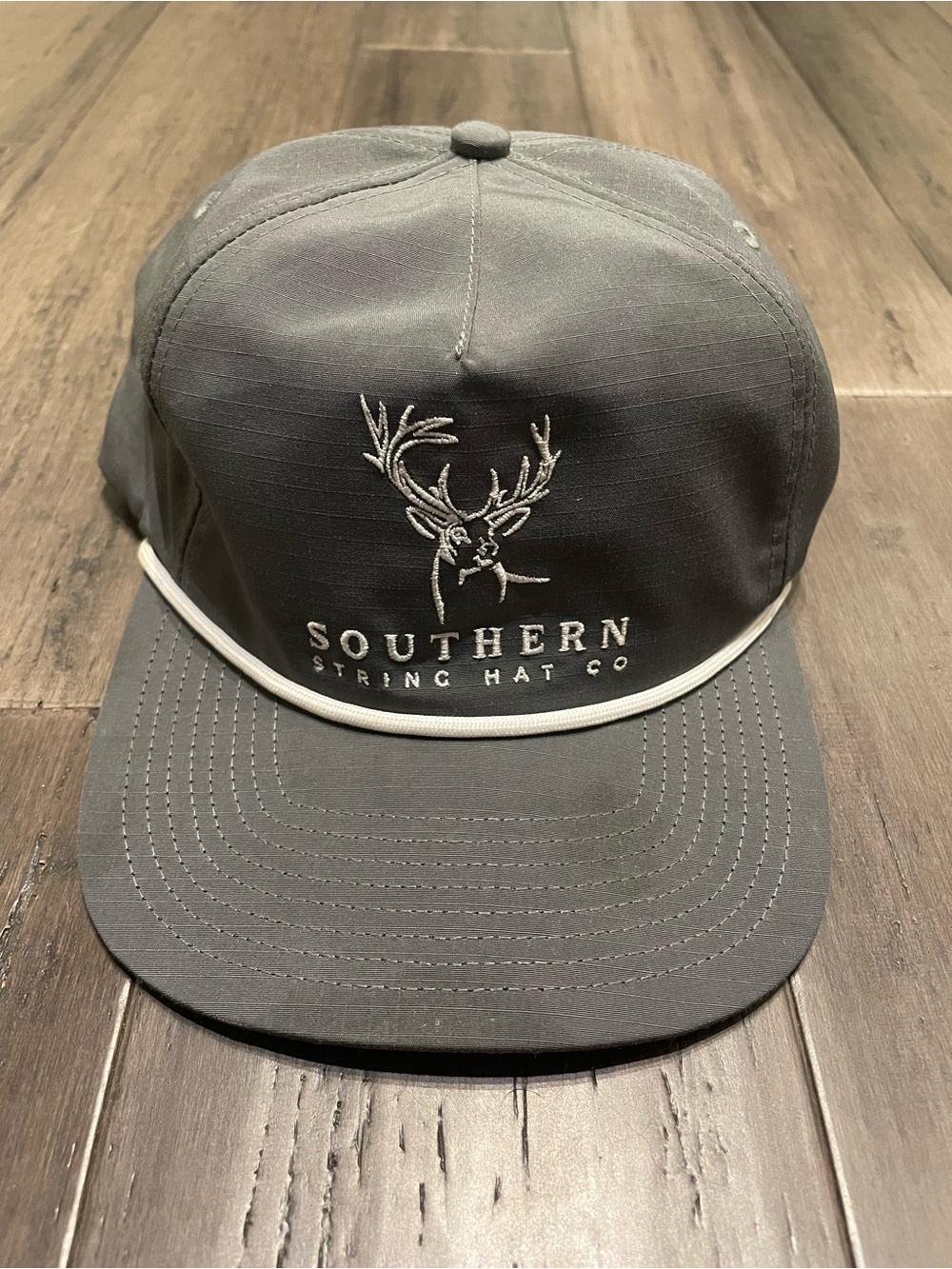 Southern String Hat Co Deer Buck Rope Hat Gray Snapback Hunting Outdoor Cap